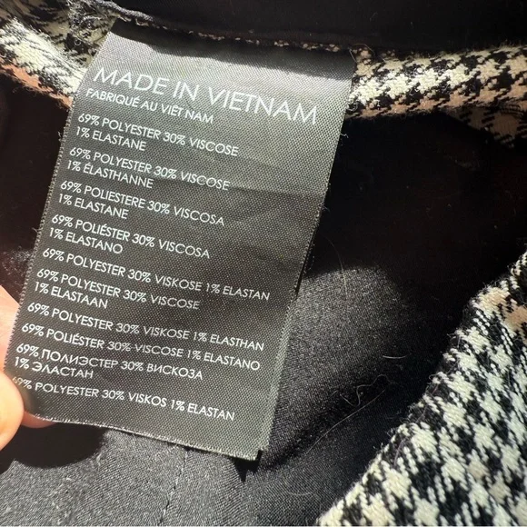 Club Monaco Black and White Plaid Cropped Pants - Picture 8 of 12